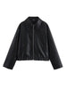 Autumn Winter Women's Moto Biker Zipper Long Sleeve Jacket Faux Leather Jacket Outerwears Causal Coats