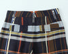 European and American Style Women's Casual Plaid Pocket Shirt High Waist Loose Long Pants Two Pieces Sets
