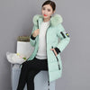 Parkas Women Winter Jacket Coat Hooded Fur Collar Outwear Female Parka Thick Cotton Padded Female Overcoat