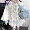 Japanese Harajuku Girls Sweet Bow Fur Ball Plush Cape Coats Women Lolita Kawaii Winter Warm Ponchos Jacket Hooded Cloak