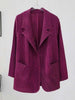 Pleated Blazers For Women Spring Lapel Single Breasted Long Sleeves Coat Female Coat 2DA3117