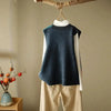 Spring and Autumn loose design vest, vest, women's outerwear, camisole, retro knit vest, cardigan, woolen sweater