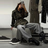 Camouflage Stand Collar Jackets Women's Casual Zipper Drawstring Waist-cinching Pockets Coat Autumn Ladies Outwear