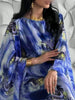 Middle Eastern Pullover Abayas Full Sleeve Loose Evening Dresses Elegant Kaftan Women Jilbabs Islamic Abaya Printed Maxi Dresses