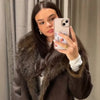 Retro Faux Fur Women Coat Urban Thicken Lapel Long Sleeve Single Breasted Female Outwear Autumn Winter Chic Lady Jacket