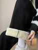 Winter Warm Thicken Lambwool Fluff Wide Leg Pants Women Korean Casual Snow Wear Pantalone Baggy Plush Fleece Spodnie