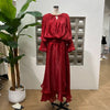 Autumn Lace-Up Irregular Hem Long Sleeve Dresses For Women Elegant Evening Party Dress Female 1A265