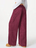 Women's Retro Corduroy Cargo Pants Casual Drawstring Straight Sports Pants Drape Daily Commuting Wide Leg Pants