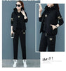 2 pieces women sets autumn thickened fleece sportswear vest+hoodies+pant cold-proof winter coat sets women's clothing