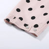 Pink Polka Dot Jacket For Women Casual Stand Collar Long Sleeve Button Loose Coat Lady Spring Chic Street Outerwear