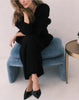 Women Knitted Thick Cashmere Wool Cardigan Chic V Neck Single Breasted Long Sleeve Sweater Fall Winter Coat Outwear