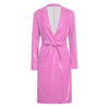 Adults Womens Glossy Open Front Long Jackets with Belt Long Trench Coat Blazer Lapel PU Leather Overcoat Streetwear Clubwear