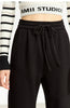 Minimalism Casual Pants for Women Autumn Wide Leg Loose Vertical Elastic Waist Drawstring Sporty Trousers 12343338