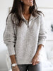 Women's Versatile Comfortable Casual Zipper Pullover Long Sleeve Sweater Jacket for Women