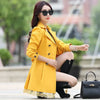 2026Spring Autumn Windbreaker Coat Women Slim Mid Long Lace Trench Coat Female Casual Double-breasted Outerwear Tops