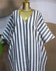 Fall Holiday Half Batwing Sleeve Striped Print Loose Long Dress Street Women Party Vestidos Maxi Dresses Vestidos