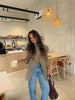 Diagonal Buckle Stand Collar Loane Taupe Asymmetrical Plaid Blazers Spring Casual Coats Vintage Woman's Outerwear Clothing