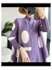 Sanzhai Pleated Ladies Windbreaker Coat Spring Autumn Single Breasted Stand Neck Printed Jacket Women Thin Long Outwear 4XL