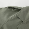 Women's Cropped Trench Coat Lapel Belted Waist Jacket, Loose Fit Drop Shoulder Short Trench