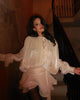 Female Long Flare Sleeves Lace Up Mini Dress Elegant Chiffon Ruffle High Waist Vestidos Autumn Woman Party Wear