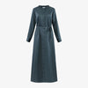 AS AW25 satin dress elegance lady ruffled neck woman clothes with Removable belt