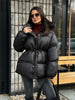 Lace Up Hooded Cotton Coat Women Casual Stand Collar Single Breasted Pocket Loose Warm Coats Lady Winter Street Outwear