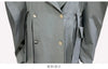 Autumn Long Oversized Ruffled Trench Coat for Women Drawstring Loose Elegant Chic Asymmetrical Overcoat