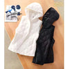 White Down Cotton Vest Jacket Women Hooded Sleeveless Padded Vest Outer Wear Autumn Winter Vests Female Waistcoat Coat