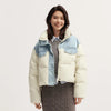 Down Jacket Women Waterproof Patchwork Oversize Stand Collar Winter Coat