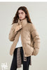 Women's 90% White Duck Down Jacket Autumn High Neck Windproof Fluffy Cocoon Silhouette Warm Outerwear