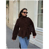 Brown Suede Belt Short Trench Coat Women High Funnel Collar Epaulet Raglan Sleeve Waist Tie Coats Vintage Autumn Commuter Jacket