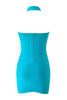 Women Halter V‑Neck Bandage Mini Dress Back Zipper Bodycon Wrap Short Pencil Dresses Evening Club Party Night Out Outfit