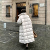 Winter Long Parkas Coat for Women Korean Oversized Stand Collar Cotton-Padded Jacket Windproof Warm Thick Parkas Outerwear