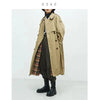 Classic Khaki Color Padded Thickened Trench Coat, Mid-Length British Style Jacket for Women, Fall/Winter