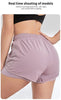 Women's Elastic Sports Shorts, Shorts With Pockets, Fake Two-Piece Yoga Leggings Running And Training
