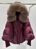 Janveny2026 Winter Large Real Fur Hooded Puffer Jacket Women Thicken Warm Knitted Sleeve Coat White Duck Down Mid Long Parka