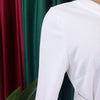 Elegant Dresses Woman V Neck Full Sleeve Pleated Mid Calf Belt Waisted African Female Birthday Party Dress