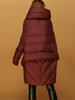 Winter Big Size Down Coat For Women Irregular Design A-line Solid Color Loose Mid Length Clothing 2VV223