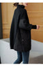 Women's Parkas Autumn Winter Loose Mid Long Casual Splicing knitted Warm Female Jacket Outwear Overcoat Woman