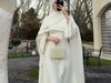 Elegant Long Sleeves Dresses Spring Women Bell Sleeve Long Dress Autumn High Waist Pullover Loose Knee Length Dress