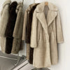 Mueyeruho Winter Women Faux Fur Jacket Coat Solid Khaki Long Sleeve Thick Warm Overcoat Outwear Fluffy Coat For Women
