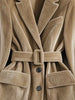 Casual Brown Velvet Blazer for Women Winter Thickened Long Sleeve Lapel Jacket Stylish Versatile Outerwear