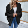 Women Sweater Jacket Stylish Women's Autumn Winter Lantern Sleeve Cardigan Solid Color Knitting Coat for Streetwear