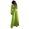 Street OL Work Women's Set Long Sleeve Blazers Tops and Wide Leg Pants Suit Fall Vacation Two 2 Piece Set Outfits