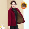 Middle Aged Elderly Mothers' Hooded Coat Spring Autumn Casual Fleece Jacket Large Size Women Casual Corduroy Outwear 4XL