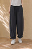 150-160cm Petite Women Pants Ankle Length Lantern Jogger Pants Elastic High Waist Wide Leg Lengthening Trousers