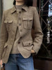 Ladies Woolen Coat Autumn Winter High-Quality Short Women's Warm Slim Wool Coat Temperament Solid Color Lady Outerwear