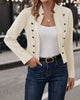 Spring Auutmn Jacket Blazer Coat Double-breasted Stand Collar Buttons Slim Long Sleeves Retro Cardigan Women Outdoor Suit Jacket