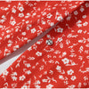 Red Floral Print Peter Pan Collar Dress Women Puff Sleeve V Neck Button Down A-line Mini Dress Lady Weekend Getaway Robe