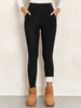 Women Velvet Leggings with Pockets Autumn Winter Warm Fleece Tights Velvet Solid Color Prevent Cold Leggings Stretch Leggings